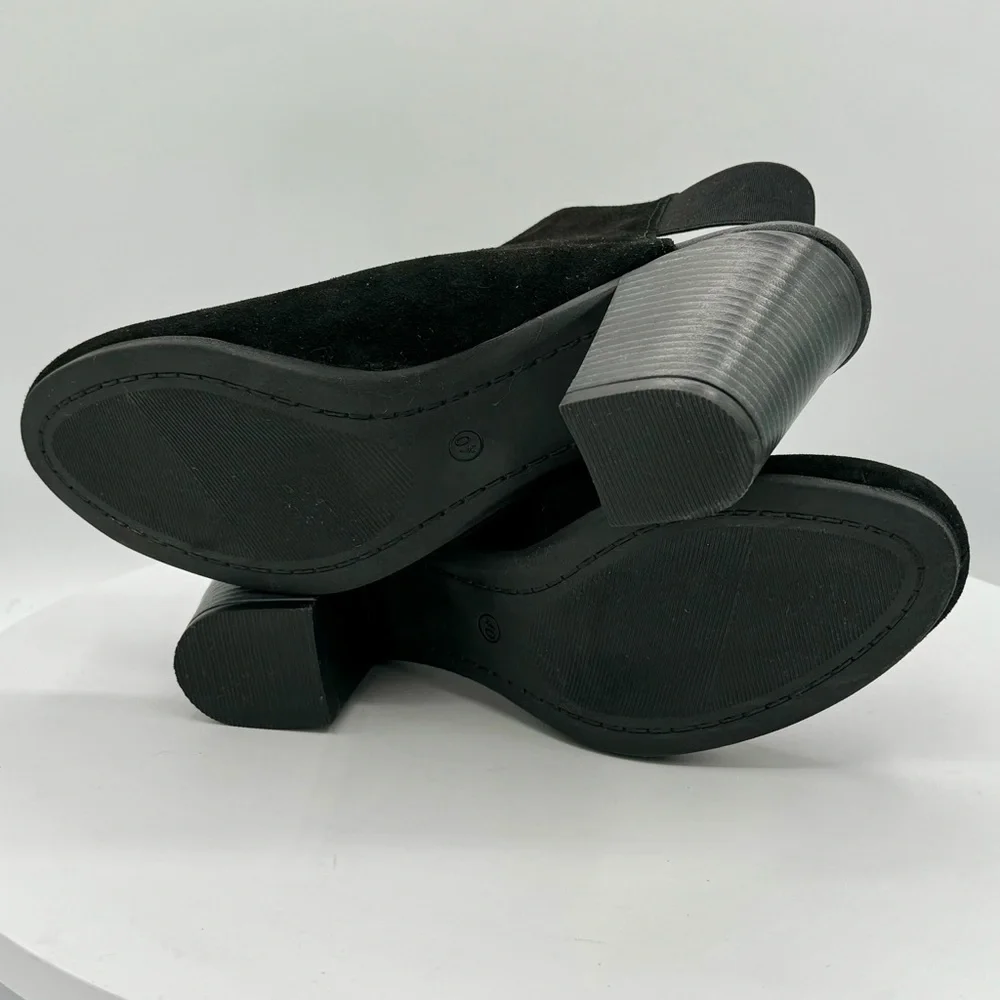 Cordani Gerry‎ Suede Open Back Clog Booties CLR Crosta Nero SZ EU40